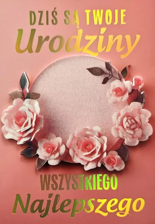 Karnet Urodziny damskie kwiaty - tantis.pl