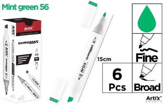 Marker Chromax z 2 końcówk. mint green 56