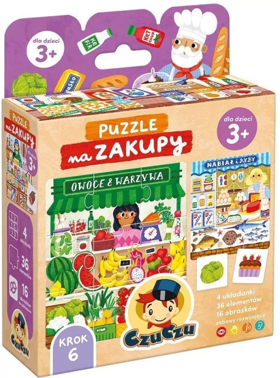 CzuCzu. Puzzle Na zakupy. 3+ - tantis.pl