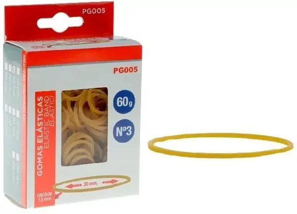 Gumki recepturki żółte 30x1,5mm 60g - tantis.pl