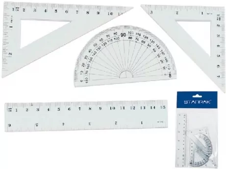 Zestaw geometryczny 15cm. 4 elementy - tantis.pl