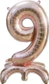 Balon foliowy stojący 9 rose gold 81cm - tantis.pl