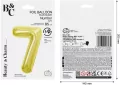 Balon foliowy B&C 7 Light gold 85cm - tantis.pl