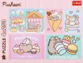 Puzzle Pusheen 4x250 Poznajcie Pusheena TREFL - tantis.pl