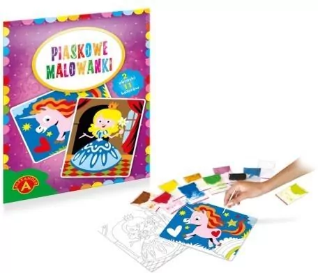 Piaskowe malowanki. Księżniczka i Jednorożec - tantis.pl