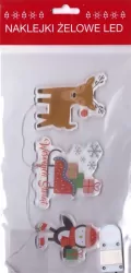 Żelowe naklejki dekoracyjne LED - Sanki