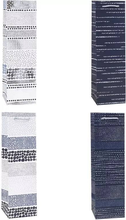 Torebka ozdobna na butelkę 11x38x11cm mix ROZETTE. 1 sztuka - tantis.pl