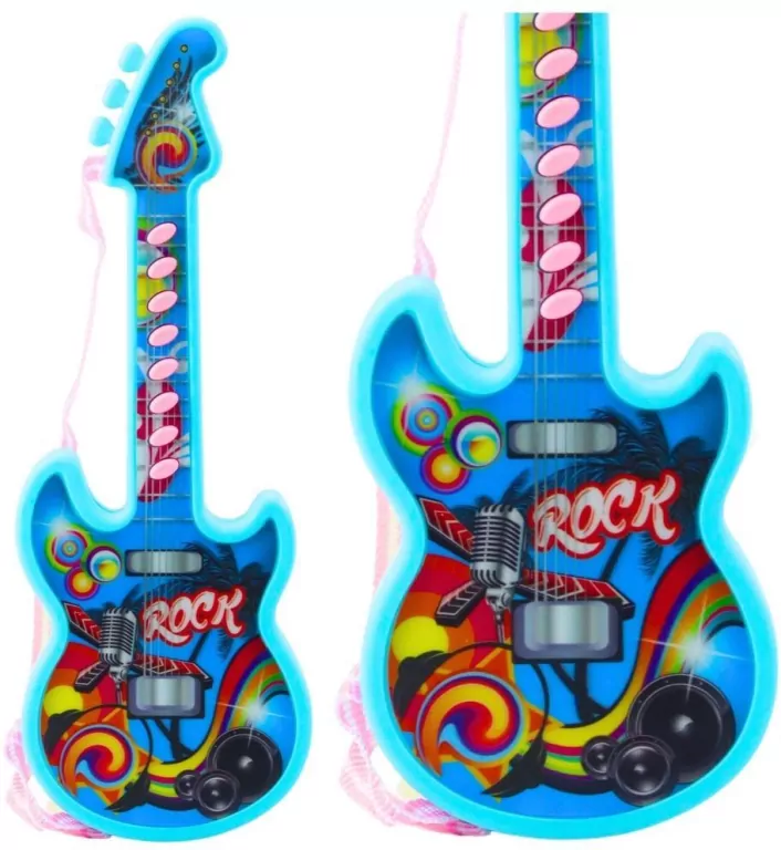 Gitara elektryczna niebieska 29cm - tantis.pl
