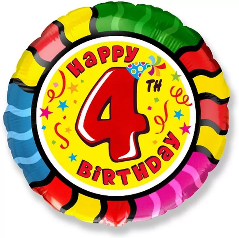 Balon foliowy Happy Birthday 45cm - tantis.pl