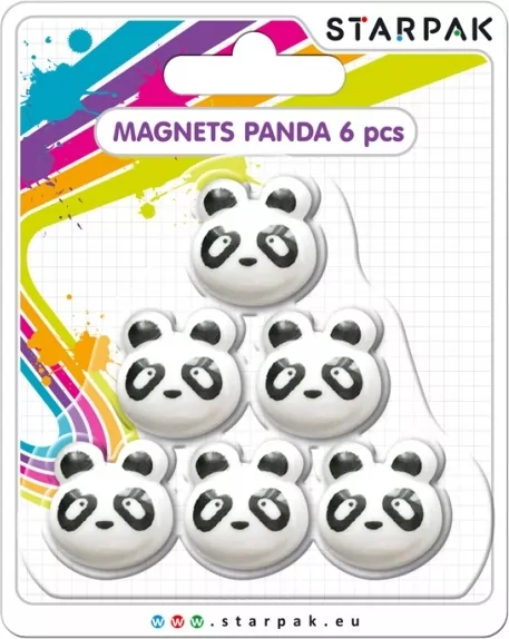 Magnesy panda 6 sztuk - tantis.pl
