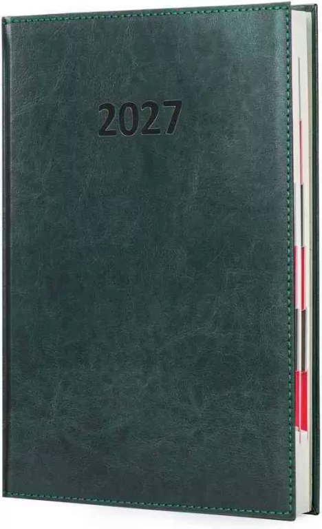Kalendarz 2027 A4 Agenda Dzienny Zielony - tantis.pl