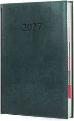 Kalendarz 2027 A4 Agenda Dzienny Zielony