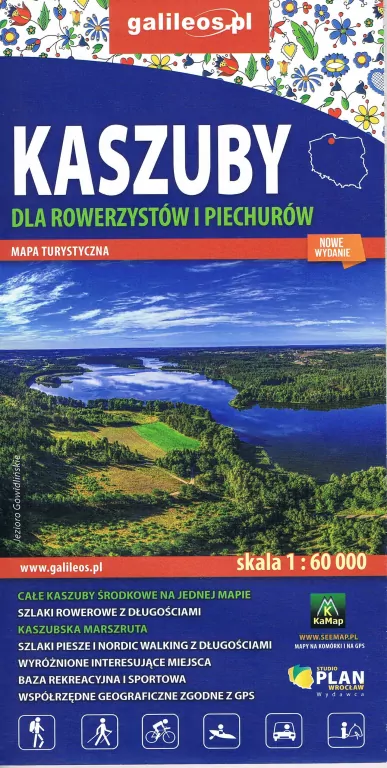 Mapa - Kaszuby dla rowerzystów i piechurów - tantis.pl