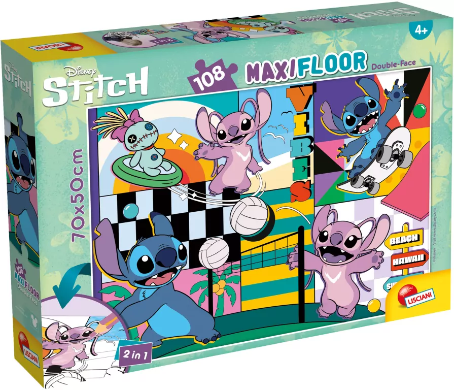 Puzzle Maxifloor 108 Stitch - tantis.pl