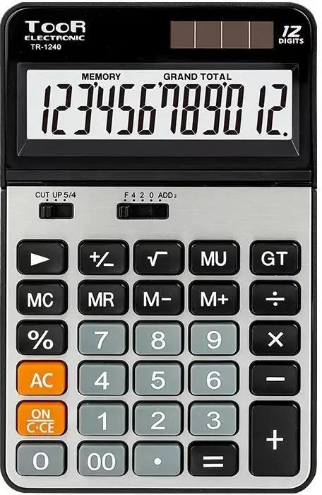Kalkulator biurowy TR-1240 12-pozycyjny TOOR - tantis.pl