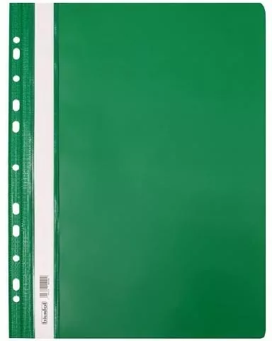 Skoroszyt twardy zawieszany PVC zielony - tantis.pl