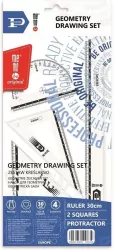 Zestaw kreślarski z linijką 30 cm MamoBe