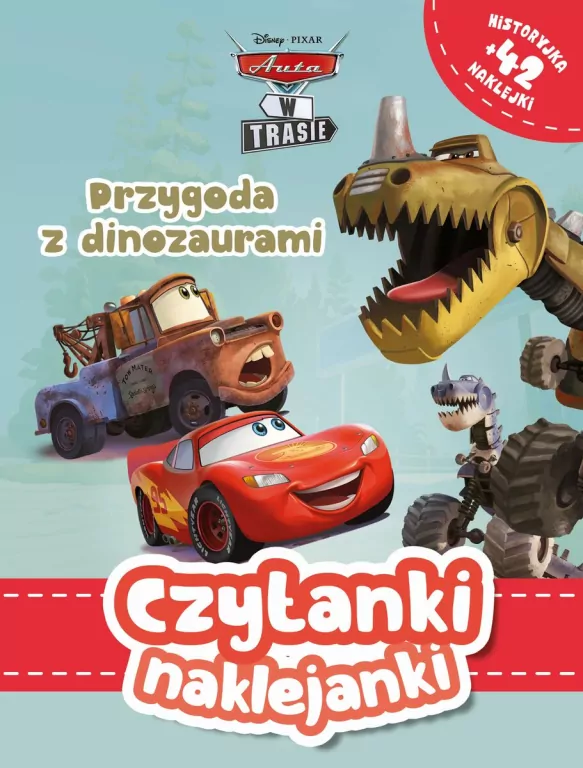 Przygoda z dinozaurami. Disney Pixar Auta w trasie. Czytam i naklejam - tantis.pl