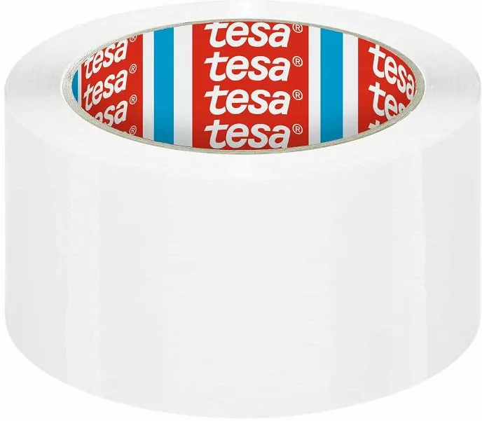 Taśma pakowa Tesapack Standard Solvent biała 66mx48mm - tantis.pl