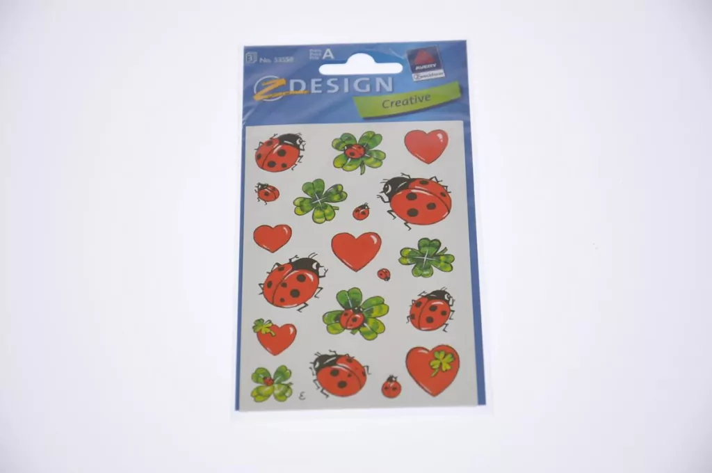 Naklejki. Czterolistna koniczyna, biedronki - tantis.pl