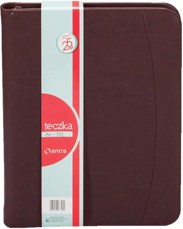 Teczka A4 na suwak. Brązowa - tantis.pl