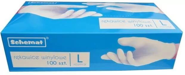 Rękawice jednorazowe gospodarcze winylowe L, 100 sztuk - tantis.pl