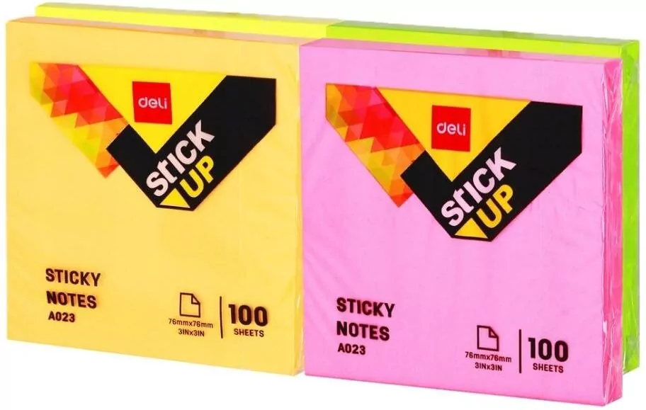 Notes samoprzylepny 76x76mm 100K mix DELI - tantis.pl