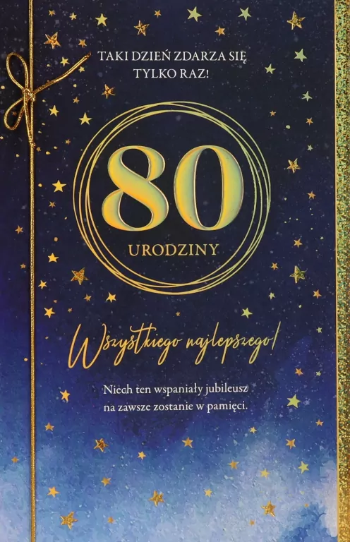 Karnet B6 Urodziny 80 - tantis.pl