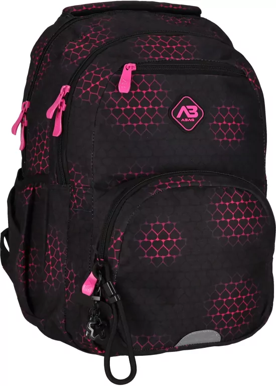 Plecak 3-komorowy Pink Hearts Astra - tantis.pl