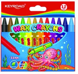 Kredki Keyroad świecowe 11mm 12 kolorów