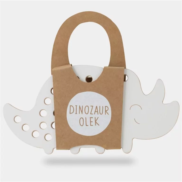Dinozaur Olek.Drewniana przeplatanka Montessori - tantis.pl