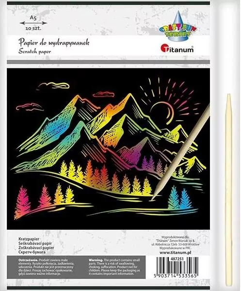 Papier do wydrapywanek 147x210mm. Czarny - tantis.pl