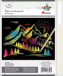 Papier do wydrapywanek 147x210mm. Czarny