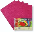 Pianka brokatowa A4 Eva fuksja biodegrad. 5szt - tantis.pl