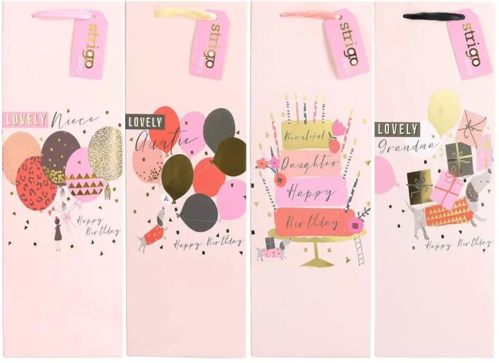 Torba prezentowa Party 12x36x9cm mix STRIGO - tantis.pl