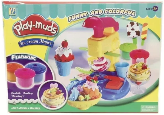 Masa plastyczna z wyciskarką do lodów