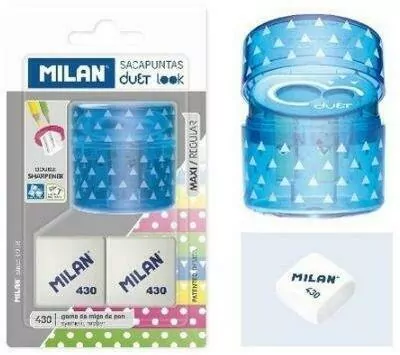 Temperówka Duet niebieska+2 gumki blister MILAN - tantis.pl