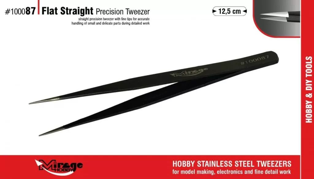 Pęseta prosta z ostrymi końcówkami 12,5cm - tantis.pl