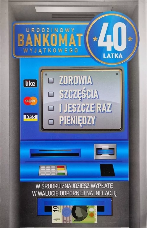 Karnet Urodziny 40 męskie - tantis.pl