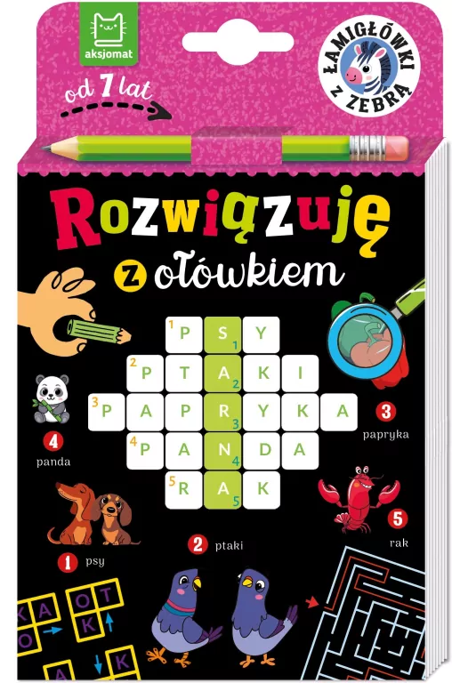 Rozwiązuję z ołówkiem. Łamigłówki z zebrą - tantis.pl