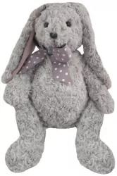 Królik Caramen szary z kokardą 20cm