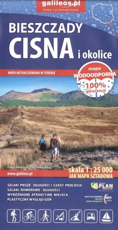 Mapa tur. - Bieszczady, Cisna i... 1:25 000 syn. - tantis.pl