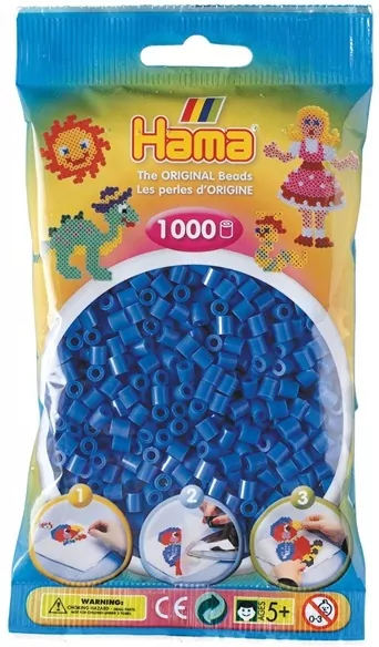 Hama Midi Koraliki w woreczku 1000 jasnoniebieskie - tantis.pl