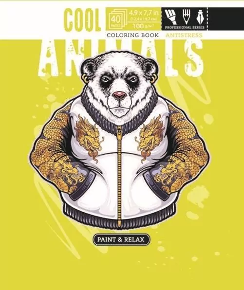 Kolorowanka antystresowa 124x197 20 Cool animals - tantis.pl