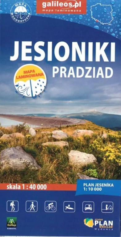 Mapa turystyczna - Jesioniki. Pradziad laminowana - tantis.pl