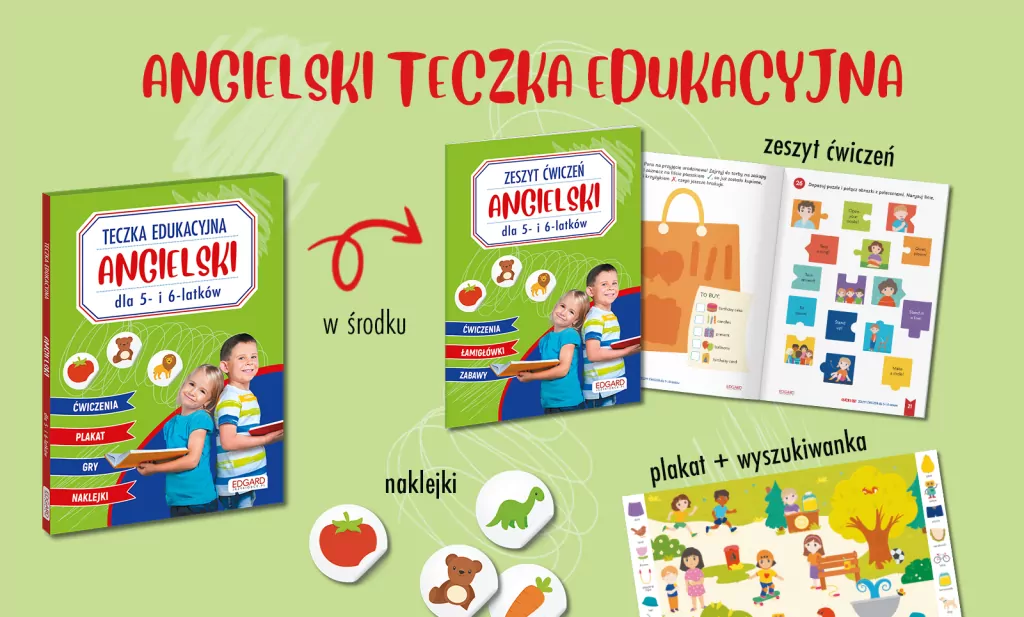 Angielski. Teczka edukacyjna. Dla 5- i 6-latków - tantis.pl