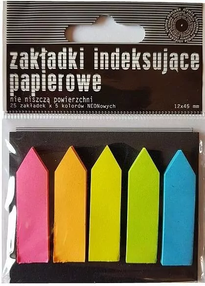 Zakładki indeksujące papierowe. Neon - tantis.pl