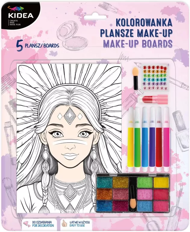 Kolorowanka plansze make-up KIDEA - tantis.pl