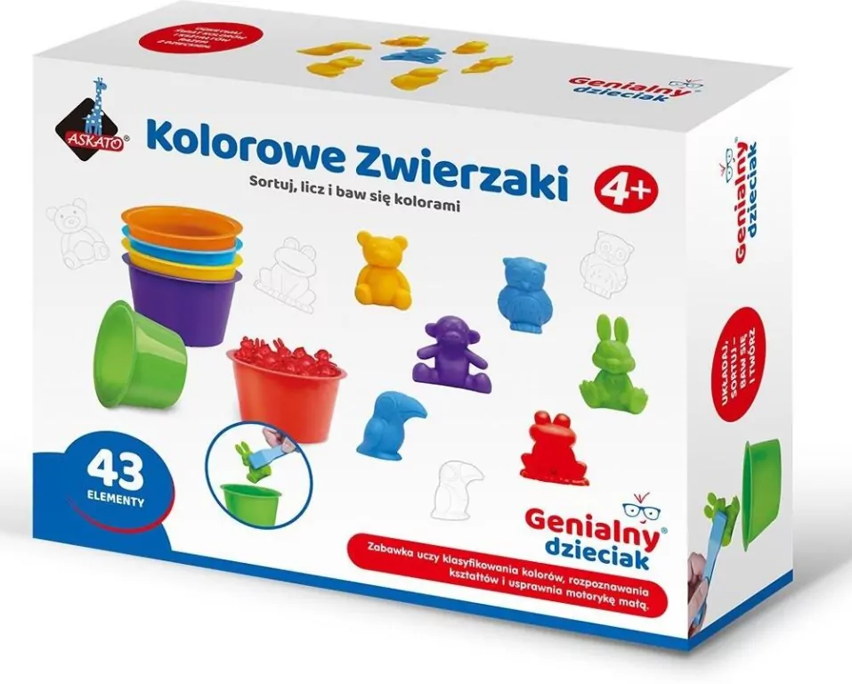 Kolorowe zwierzaki - liczmany - tantis.pl