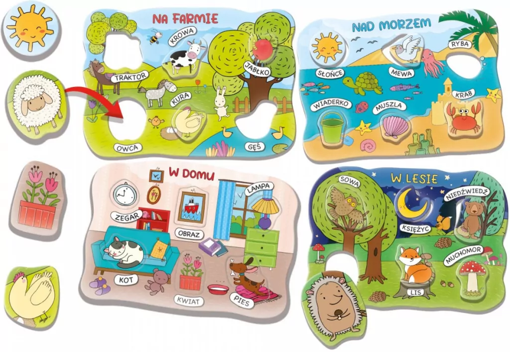 Loteryjka Montessori ze słówkami - tantis.pl